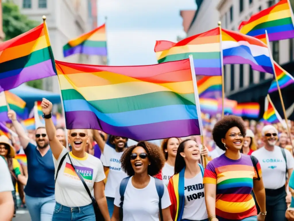 Marcha colorida por los derechos LGBTQ+ con influencia política internacional derechos LGBTIQ+