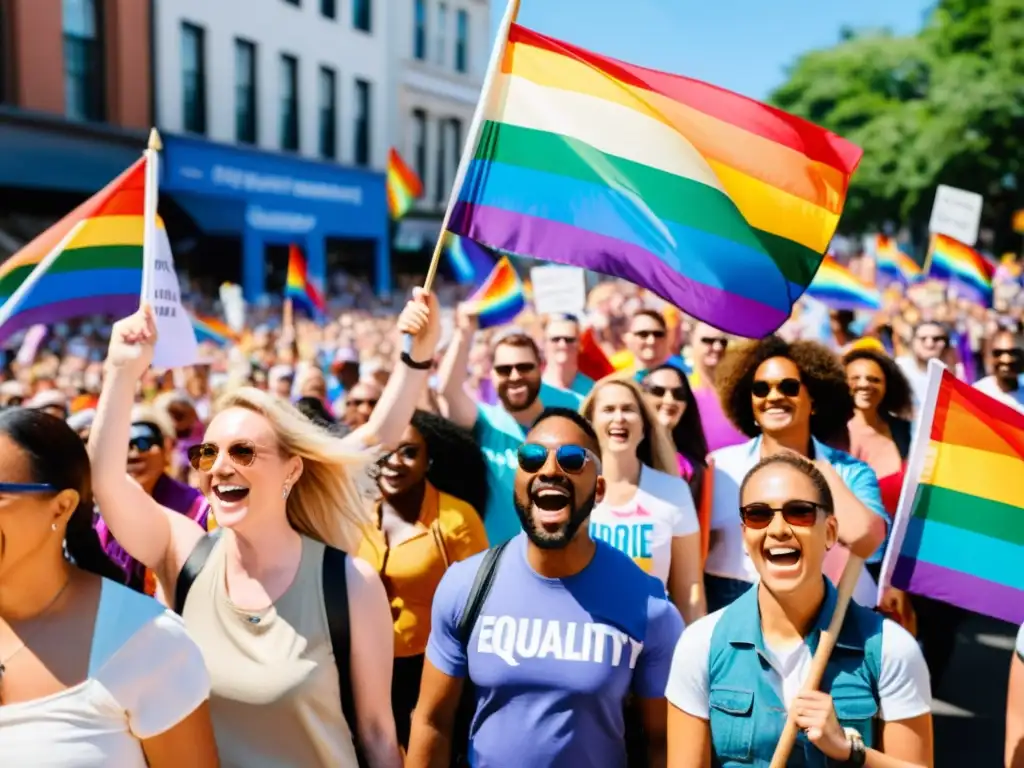 Marcha del orgullo LGBTIQ+ con testimonios de lucha comunidad LGBTIQ+