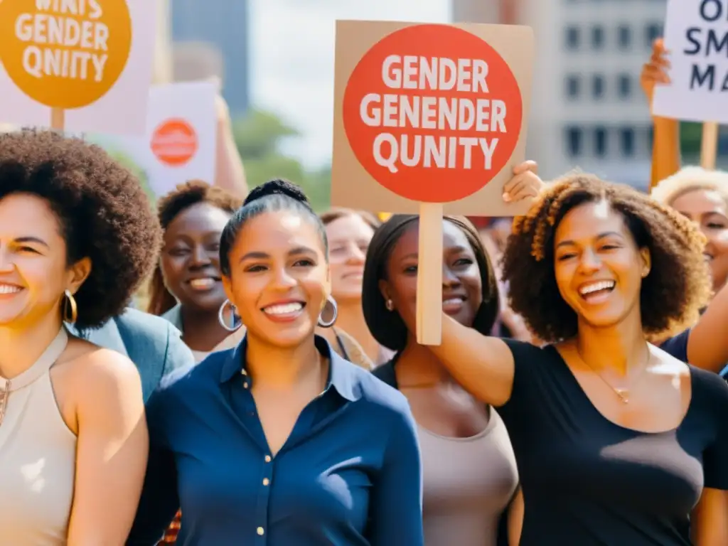 Mujeres diversas unidas en protesta por la igualdad de género y racial