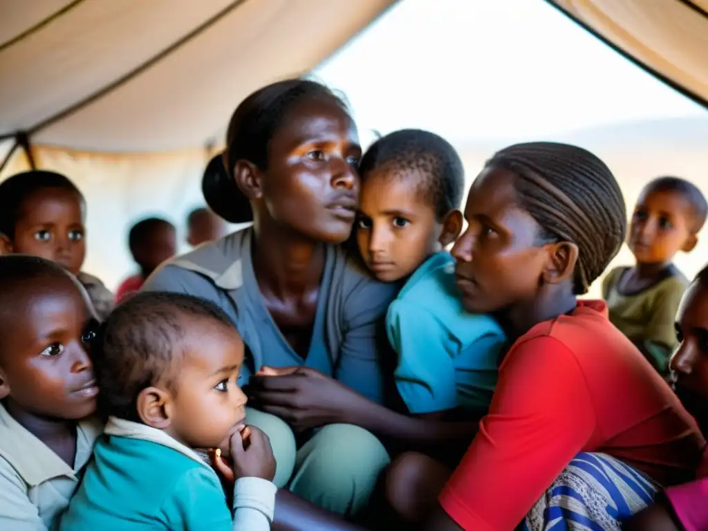 Mujeres y niños reflejan resiliencia y determinación en crisis humanitaria, enfrentando retos específicos