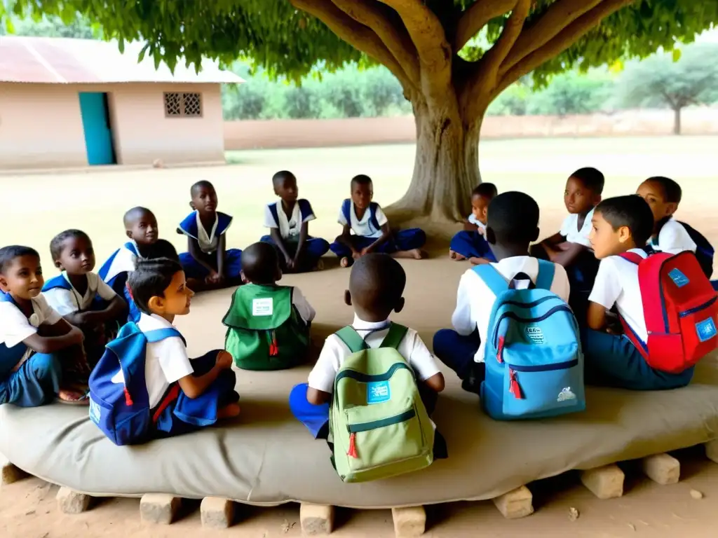 Niños desplazados participan con entusiasmo en educación móvil en refugio