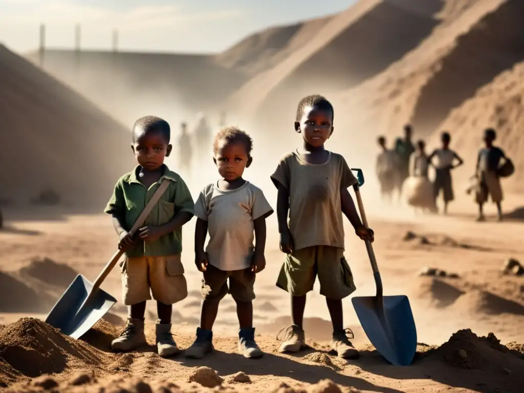 Niños trabajan en mina desolada, bajo vigilancia armada