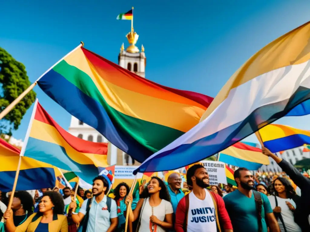 Manifestación pacífica por Avances y desafíos derechos humanos Mercosur, con diversidad, pasión y determinación