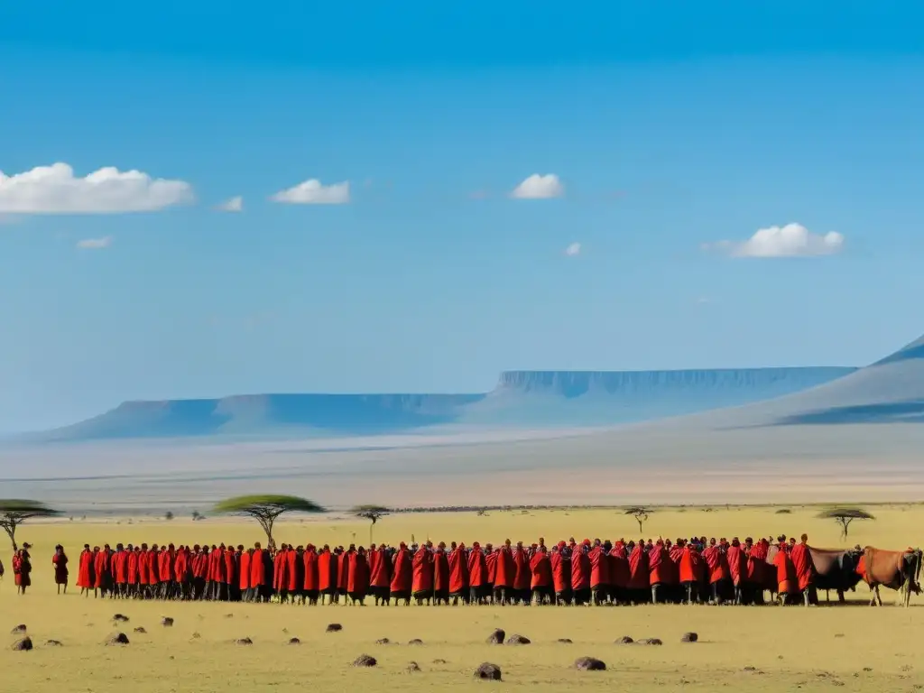 Panorámica impactante de la sabana dorada de Tanzania