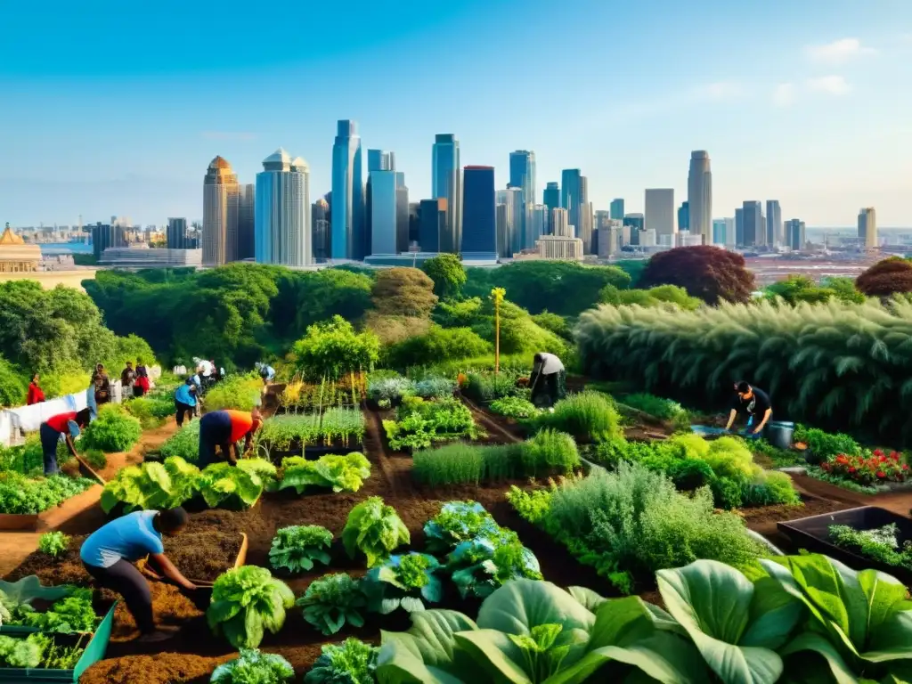 Panorámica urbana y naturaleza en armonía, promoviendo el equilibrio entre desarrollo sostenible y derechos humanos