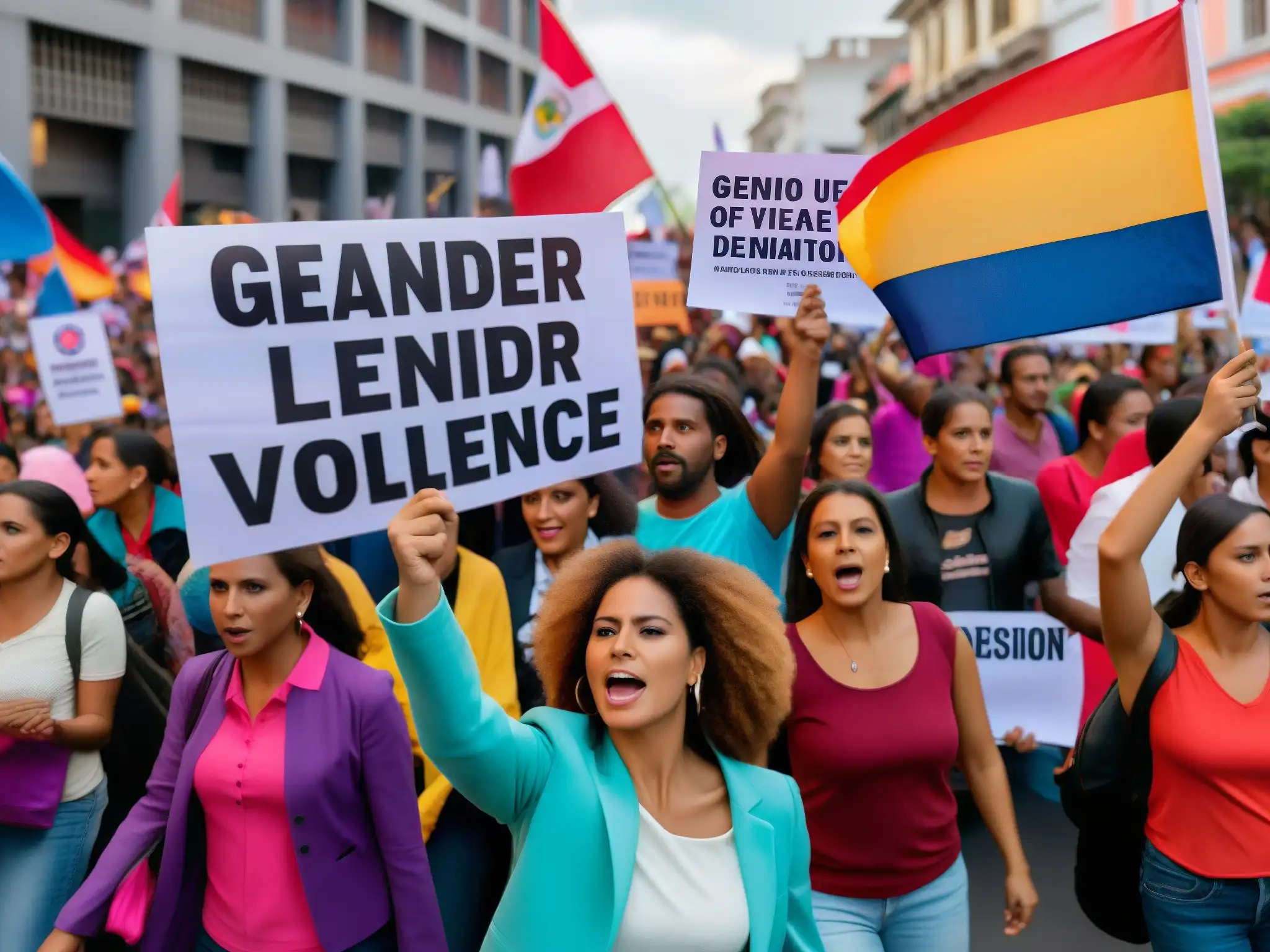 Manifestación poderosa en América Latina contra violencia de género