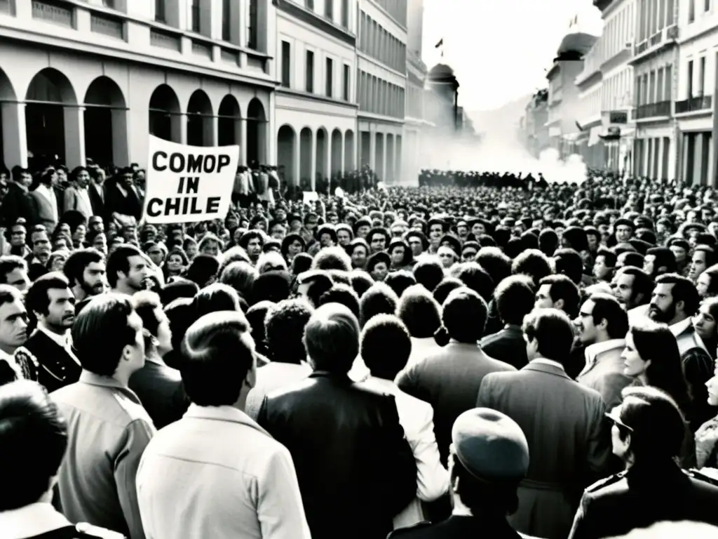 Protesta callejera durante el Golpe de Estado en Chile de 1973