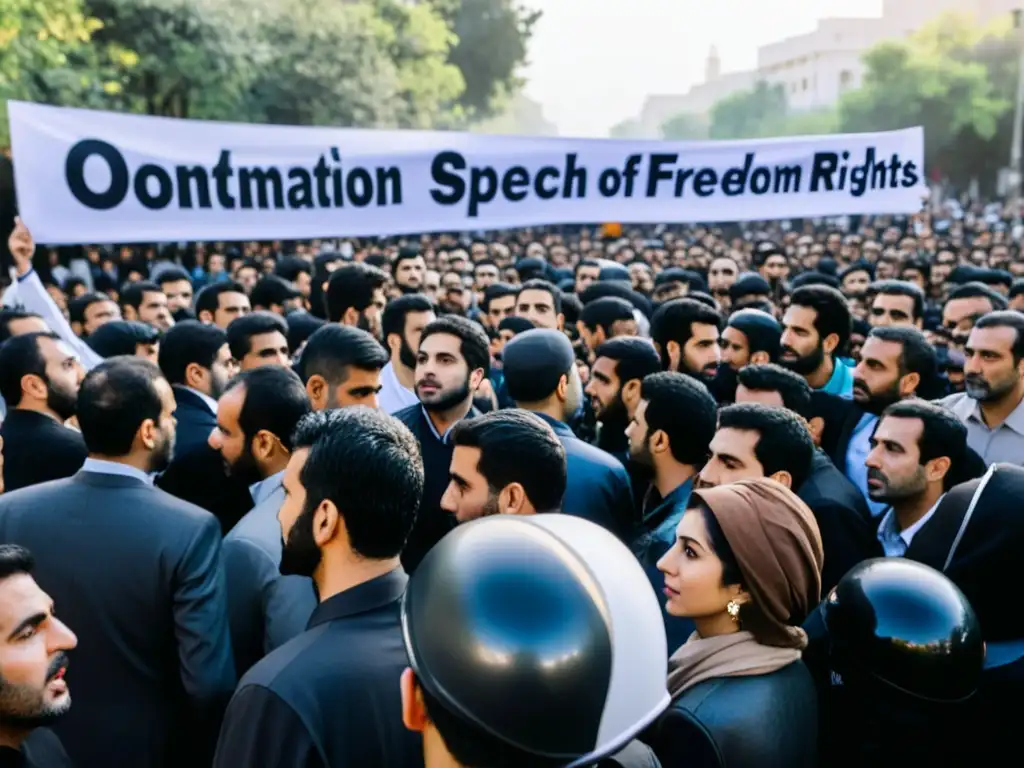 Protesta en las calles de Teherán, Irán