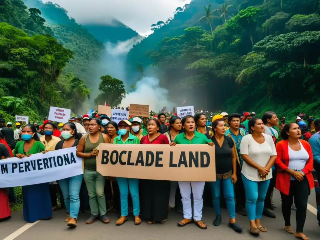 Protesta indígena en la selva del TIPNIS, Bolivia, luchando por sus derechos y la protección de su territorio ancestral