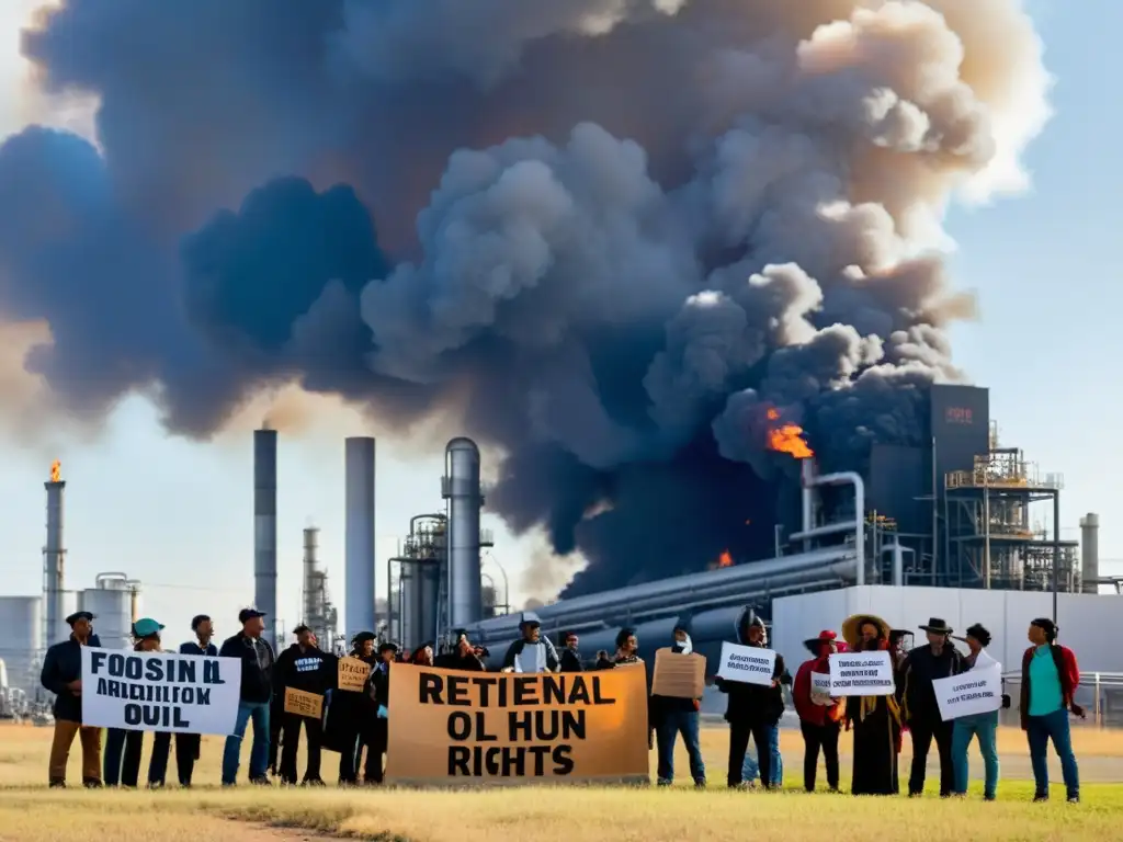 Protesta de indígenas contra inversión en combustibles y derechos humanos