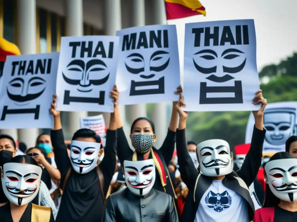 Protesta pacífica en Tailandia con expresiones culturales contra dictadura Tailandia