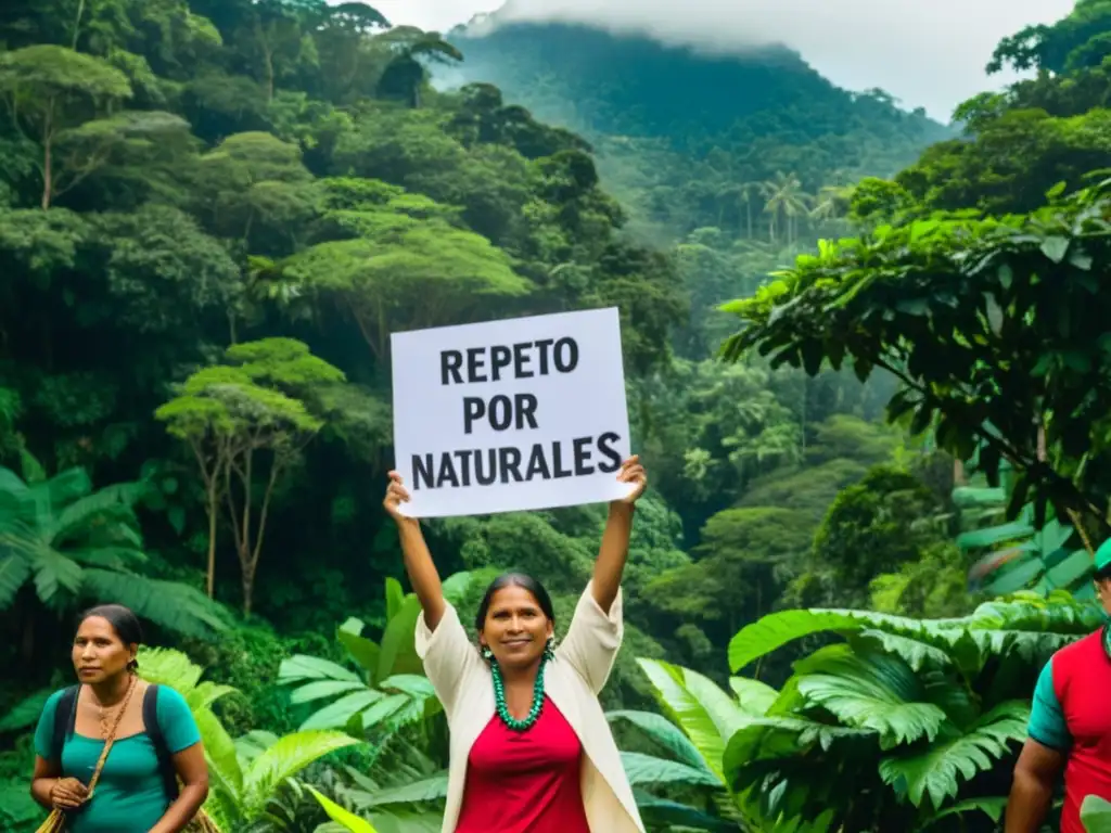 Protesta pacífica de indígenas por violaciones derechos humanos recursos naturales en la selva