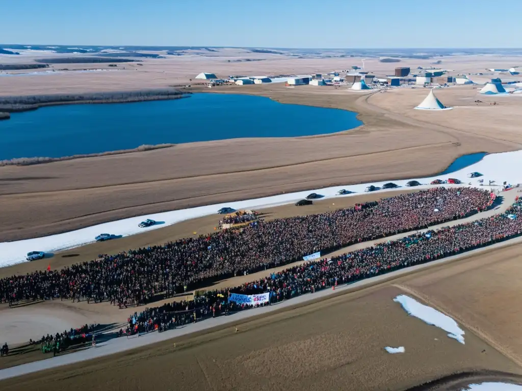 Protesta pacífica en Standing Rock contra las consecuencias del oleoducto Dakota Access, muestra la unión y determinación de la comunidad