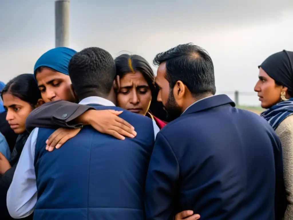 Refugiados agotados buscan asilo en la frontera, enfrentando políticas restrictivas fronterizas