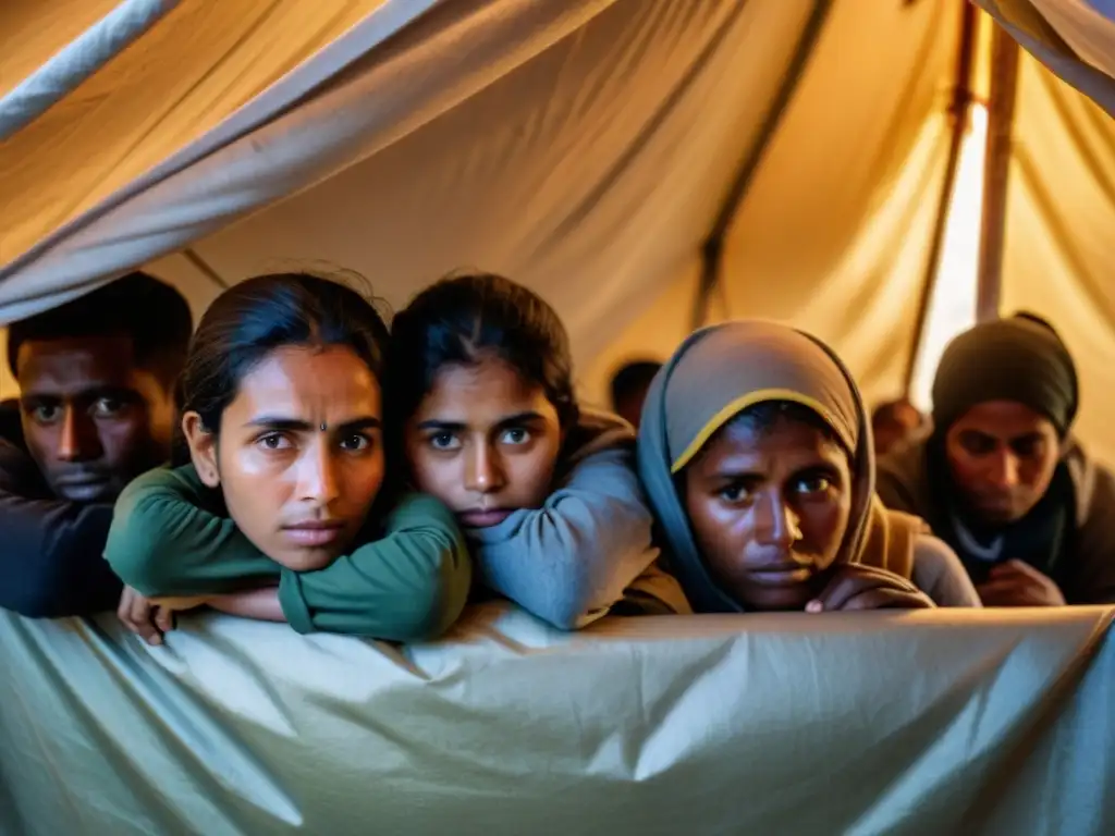 Un retrato documental de refugiados en medios, mostrando su resiliencia y esperanza en medio de la adversidad