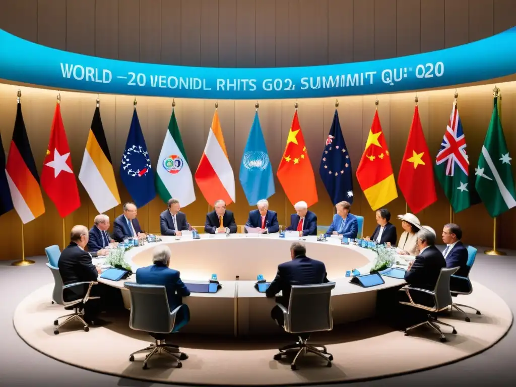 Reunión de líderes mundiales en la cumbre del G20, discuten temas de influencia económica y derechos humanos en un ambiente tenso y enfocado