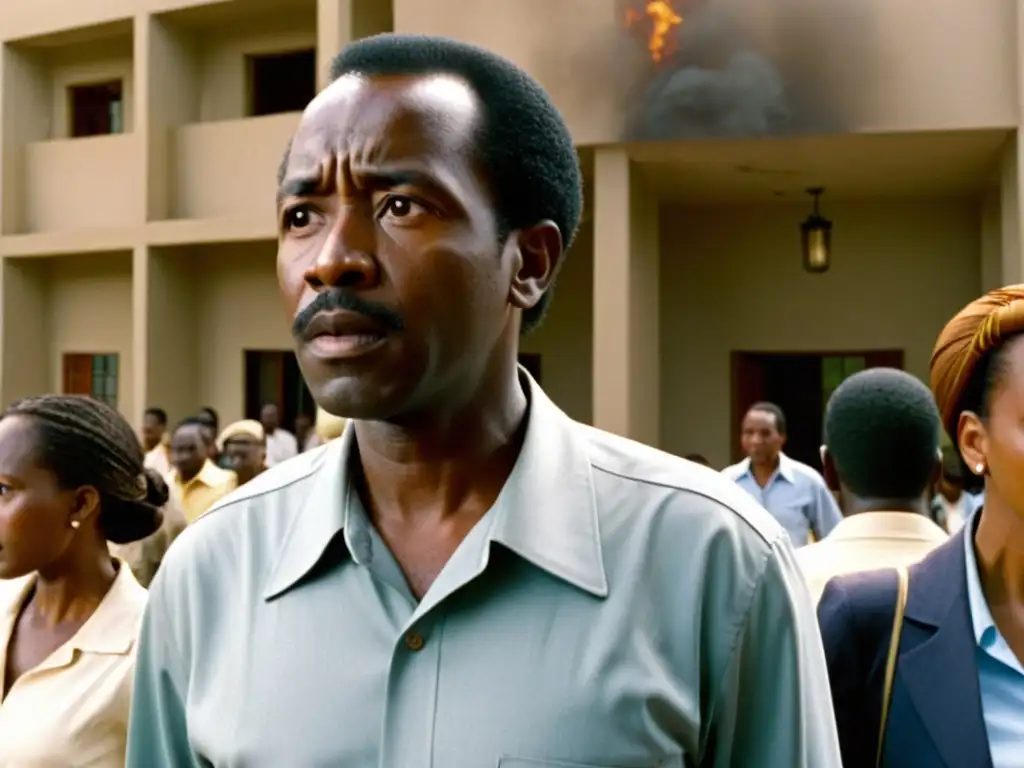 Paul Rusesabagina en Hotel Rwanda, luchando por los derechos humanos globales en medio del caos y la desesperación durante el genocidio en Ruanda