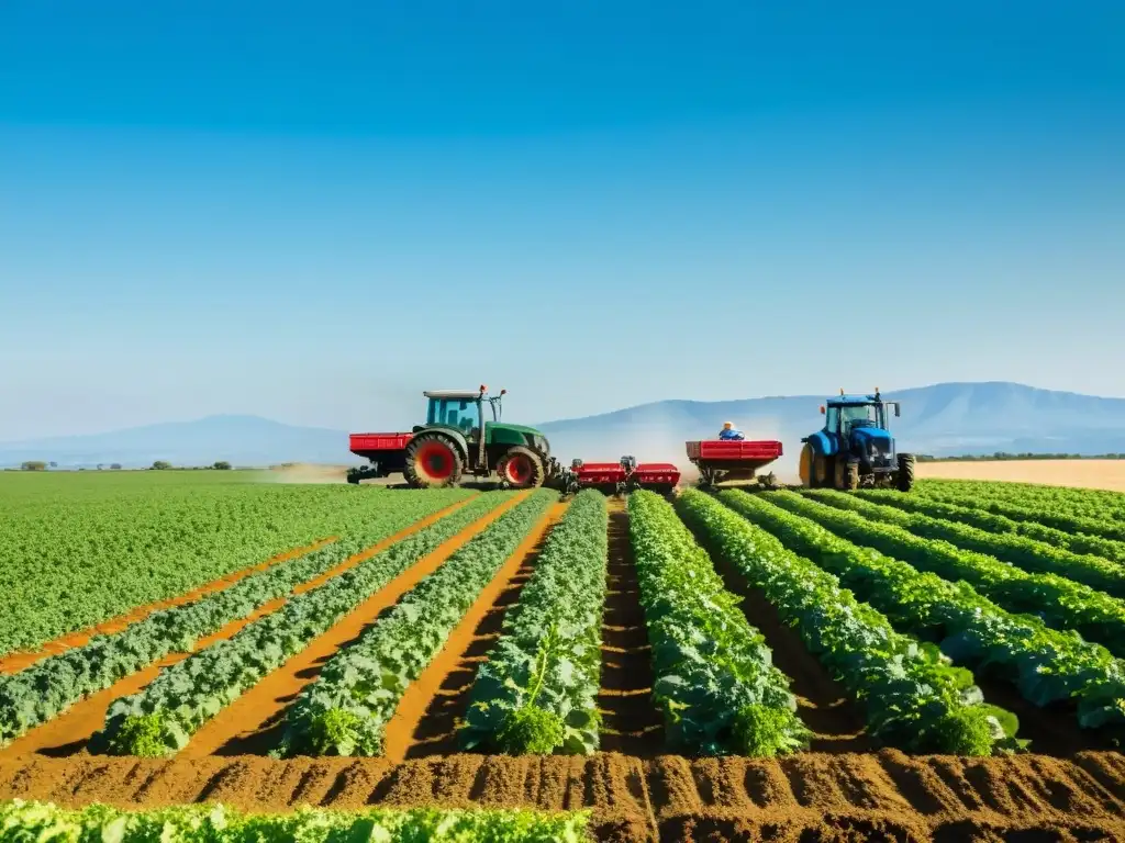 Trabajadores agrícolas cosechando bajo el sol, protección derechos trabajadores agrícolas