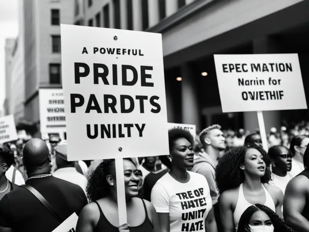 Determinación y unidad en la marcha del orgullo LGBTQ+ contra la discriminación y los estadísticas crímenes odio LGBTIQ+