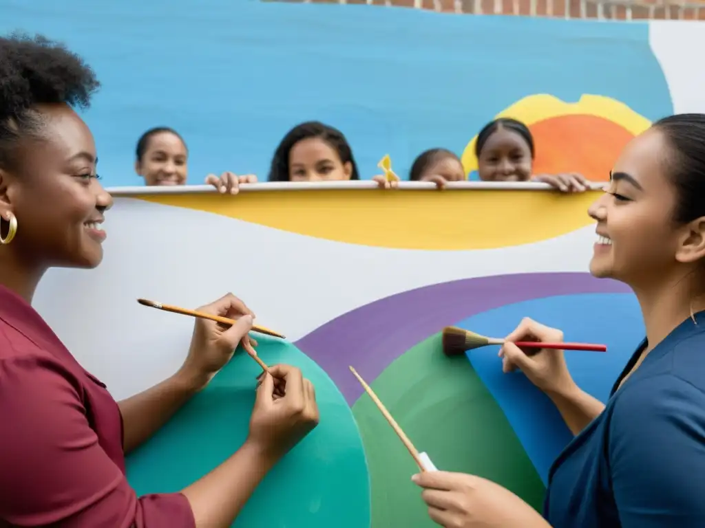 Un vibrante mural comunitario celebra la diversidad y los derechos humanos