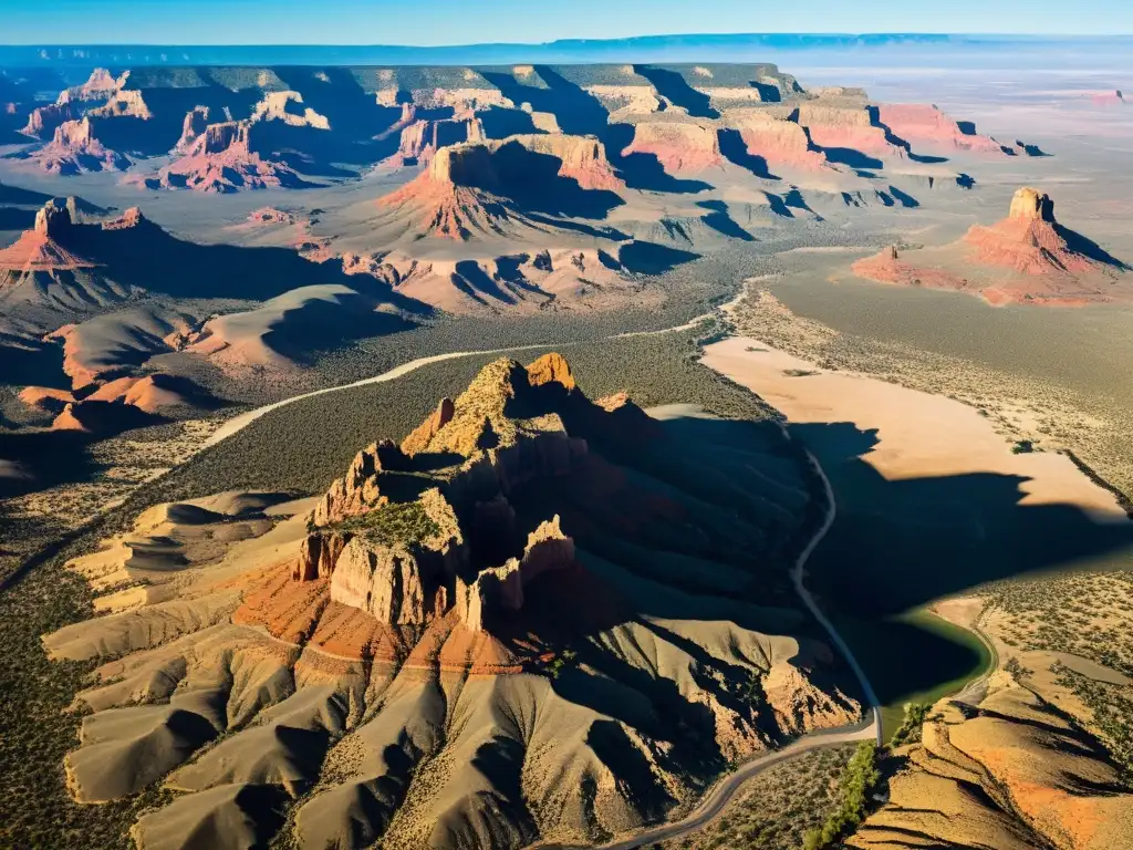 Vista aérea de Oak Flat, Arizona, mostrando la belleza natural y el conflicto minero Apache Sagrado